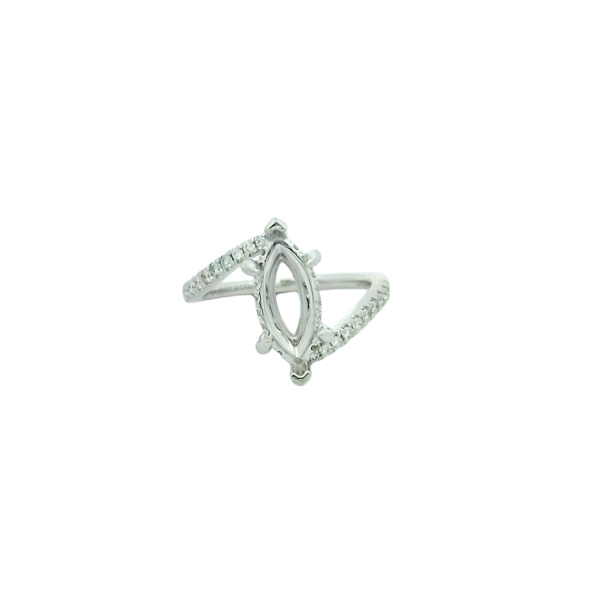 14K WG 32 BR DIA'S 0.27CTW ACCENTED HEAD BYPASS SEMI-MOUNT -S2070284 14K WG 32 BR DIA'S 0.27CTW ACCENTED HEAD BYPASS SEMI-MOUNT - S2104825
