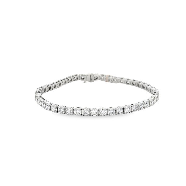 18KWG 45 BR DIAMONDS 8.78CT I-J/SI2 4-PRONG TENNIS BRACELET