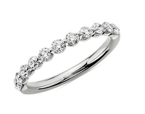 14K WG 13 BR DIA'S 0.50CTW SHARED PRONG WEDDING BAND 14K WG 13 BR DIA'S 0.50CTW SHARED PRONG WEDDING BAND
