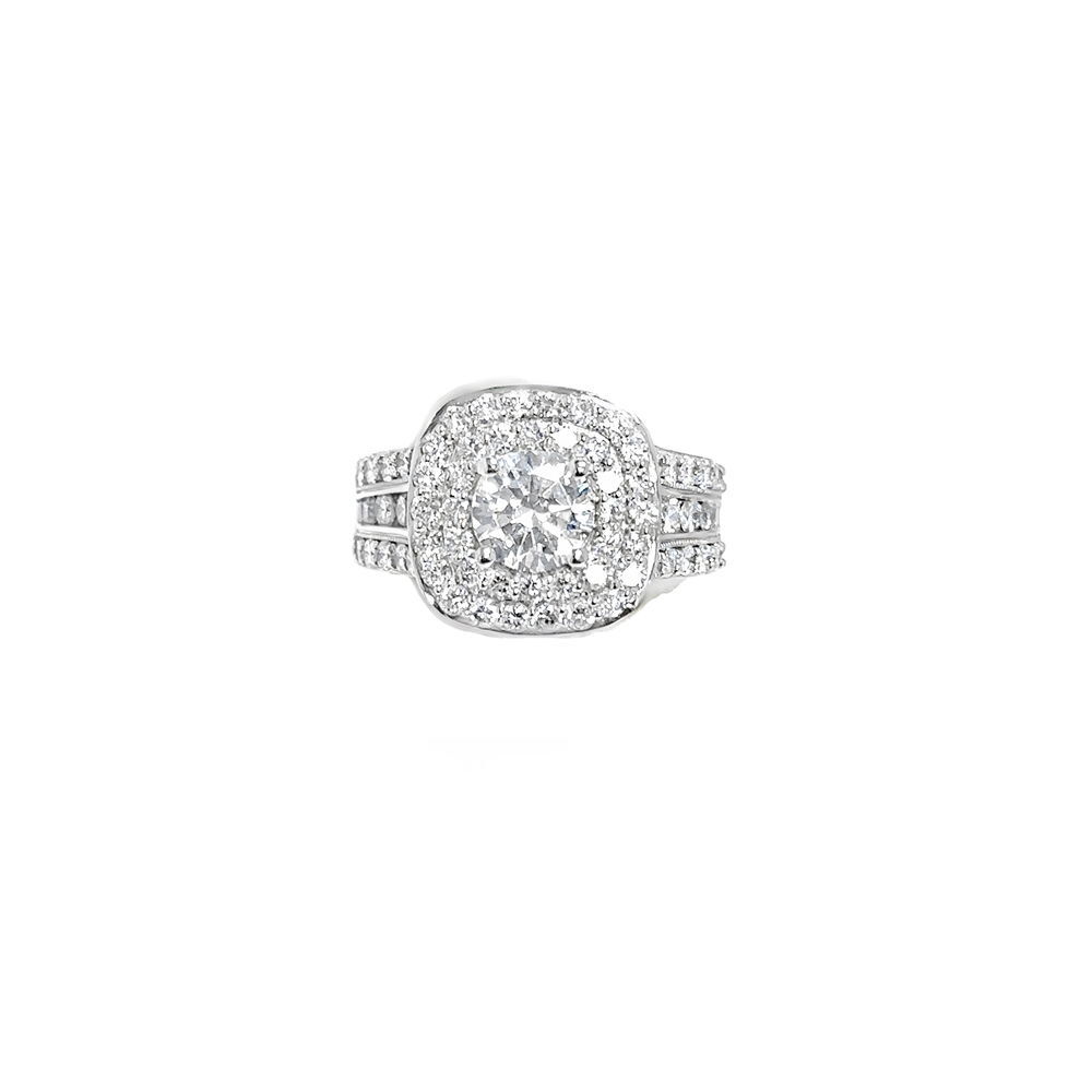 14KWG 96 BR DIA 2.02CT DOUBLE CUSHION HALO SEMI-MOUNT 14KWG 96 BR DIA 2.02CT DOUBLE CUSHION HALO SEMI-MOUNT