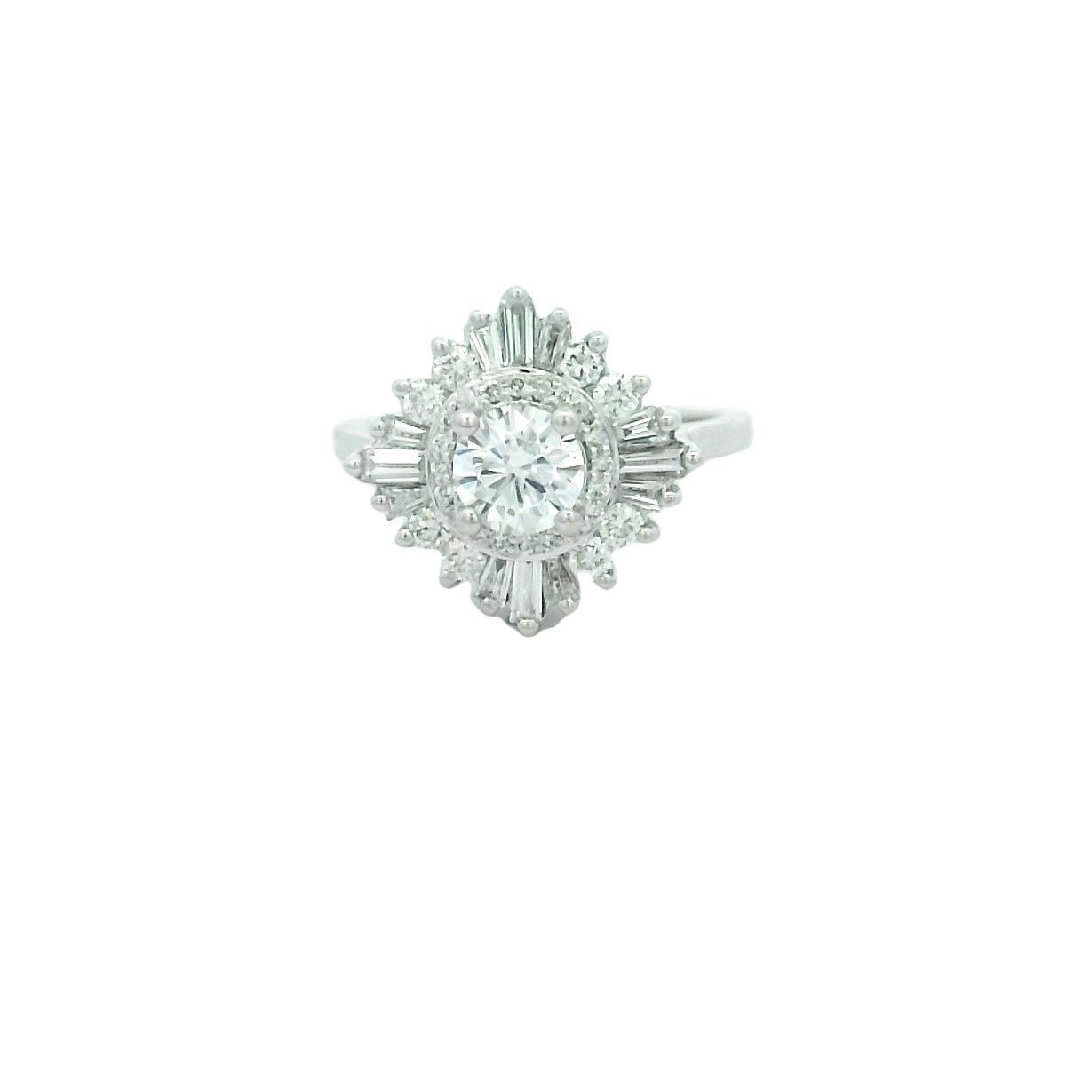 14KT WG 28 BR DIA 0.28CTW & 12 BAG DIA 0.30CTW BALLERINA SEMI-MOUNT 14KT WG 28 BR DIA 0.28CTW & 12 BAG DIA 0.30CTW BALLERINA SEMI-MOUNT