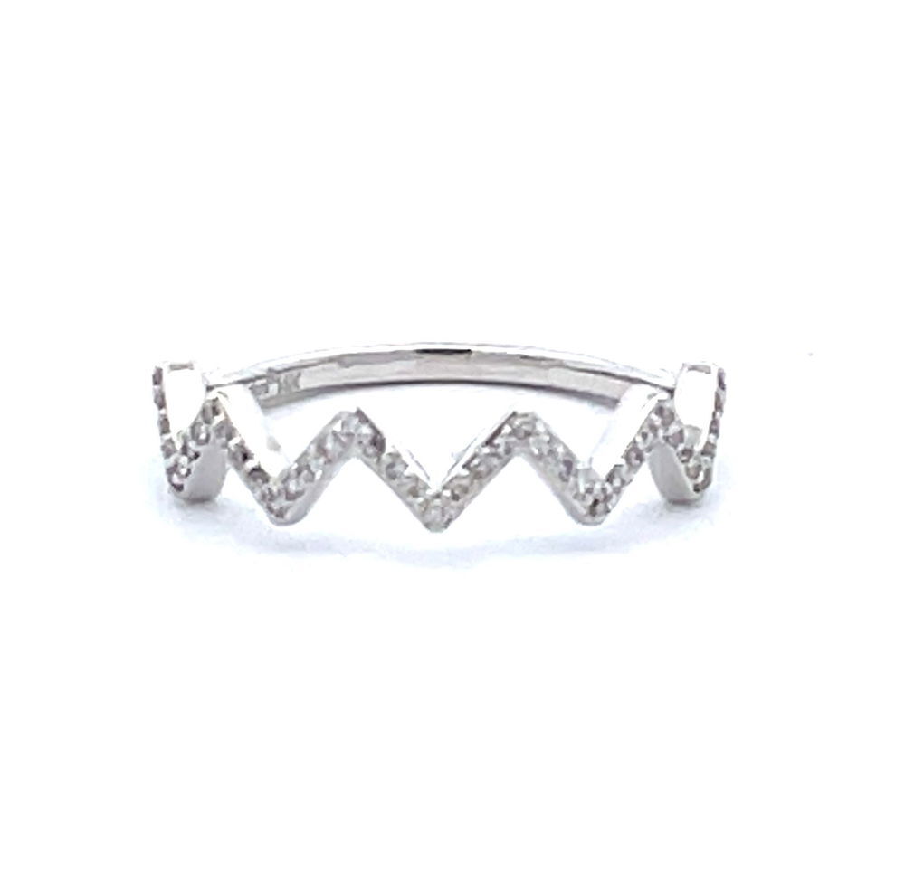 14KWG 41 BR DIA 0.16CT "ZIG ZAG" STACKABLE BAND 14KWG 41 BR DIA 0.16CT "ZIG ZAG" STACKABLE BAND