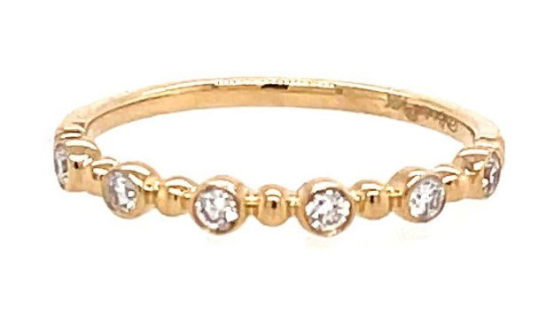 14KYG 6 BR DIA 0.16CTW BEZEL SET STACKABLE BAND 14KYG 6 BR DIA 0.16CTW BEZEL SET STACKABLE BAND