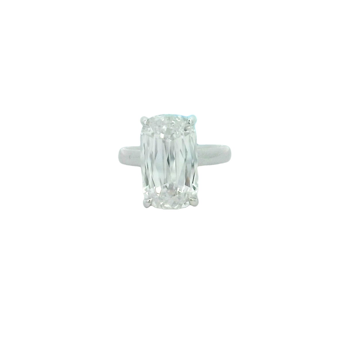 14K WG 7.26CT F/VVS2 MRB CUT DIA(HPHT) & 24 BR DIA'S 0.17CTW HIDDEN HALO SOLITAIRE ENG RING