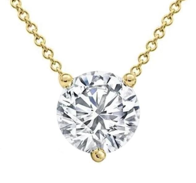 14KYG 0.57CT ROUND BRILLIANT LAB DIAMOND SOLITAIRE NECKLACE 14KYG 0.57CT ROUND BRILLIANT LAB DIAMOND SOLITAIRE NECKLACE