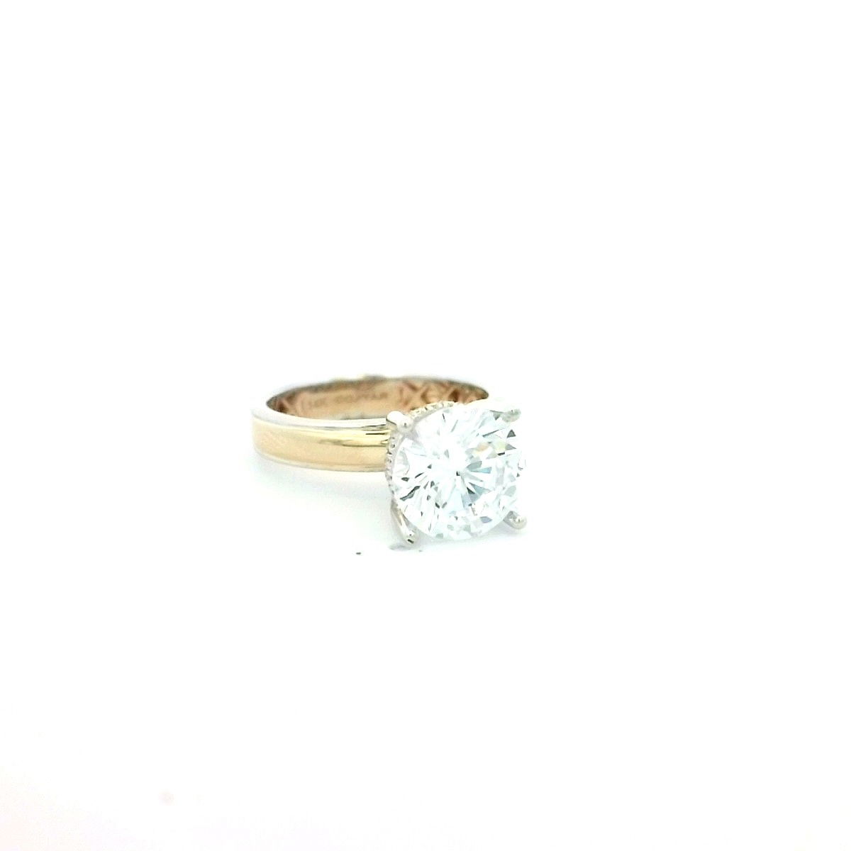 14KWG/YG 3.8MM SOLITAIRE W/ HIDDEN HALO SETTING SEMI-MOUNT 14KWG/YG 3.8MM SOLITAIRE W/ HIDDEN HALO SETTING SEMI-MOUNT
