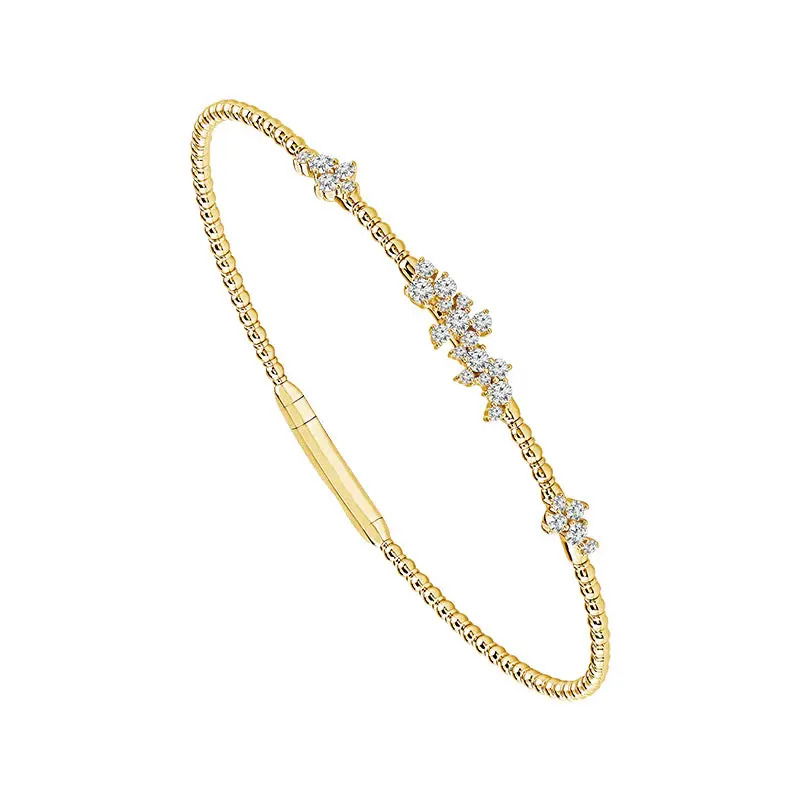 14KYG/TITANIUM SCATTERED 25 DIA'S 0.40CTW BANGLE BRACELET 14KYG/TITANIUM SCATTERED 25 DIA'S 0.40CTW BANGLE BRACELET