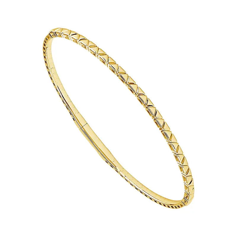 14KYG/TITANIUM WIRE TRACER FLEXI BANGLE BRACELET | Thacker