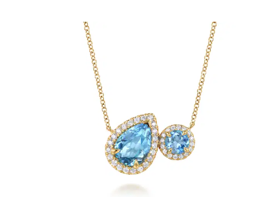 14KYG 2.54CT PS & RD SWILL BTPZ & 38 ROUND DIA'S 0.31CTW STATIONED PEND/NECKLACE 14KYG 2.54CT PS & RD SWILL BTPZ & 38 ROUND DIA'S 0.31CTW STATIONED PEND/NECKLACE