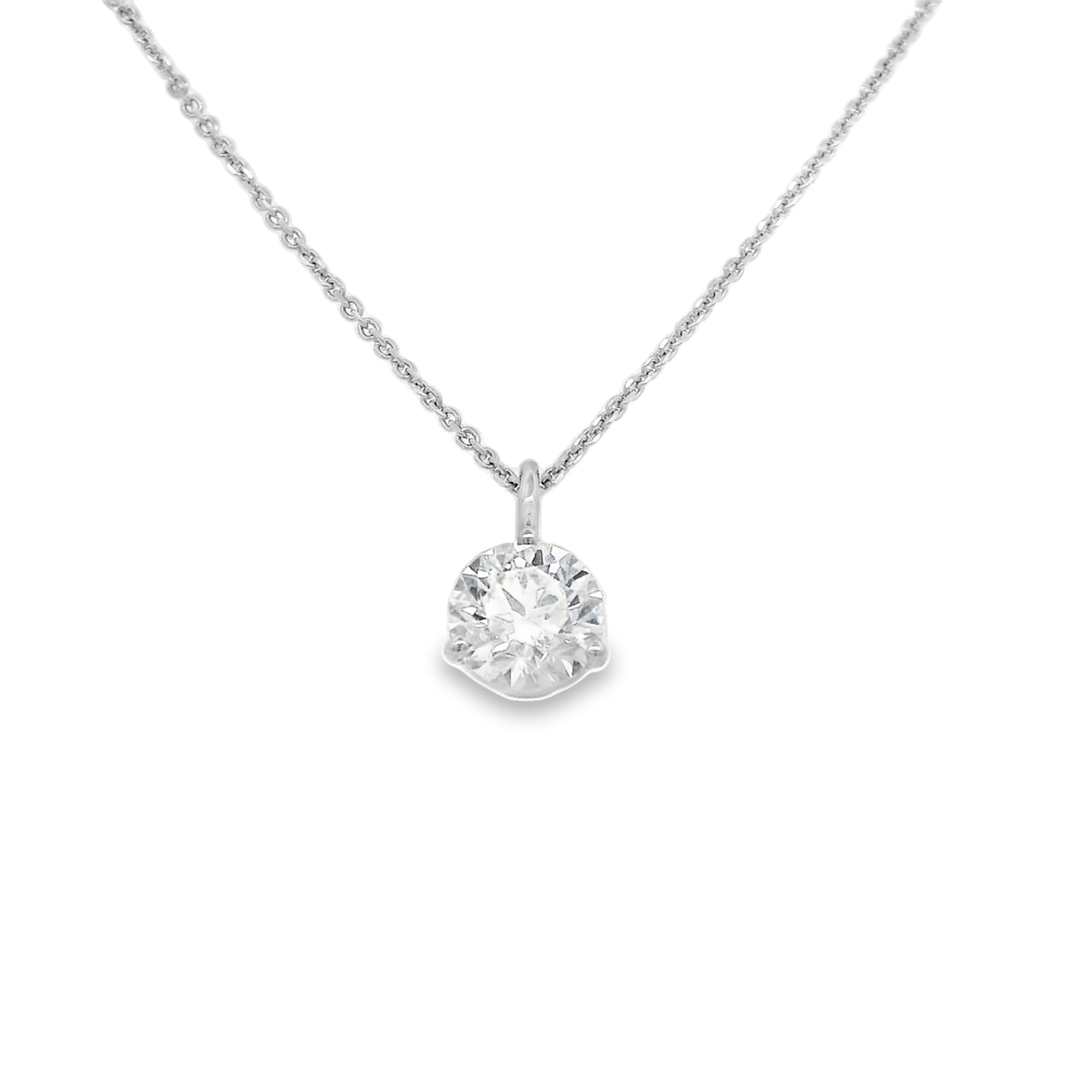 18KWG 0.51CT J/VS2 GIA#7486771036 ROUND BRILLIANT DIAMOND SOLITAIRE PENDANT ON 18" CABLE CHAIN 18KWG 0.51CT J/VS2 GIA#7486771036 ROUND BRILLIANT DIAMOND SOLITAIRE PENDANT ON 18" CABLE CHAIN