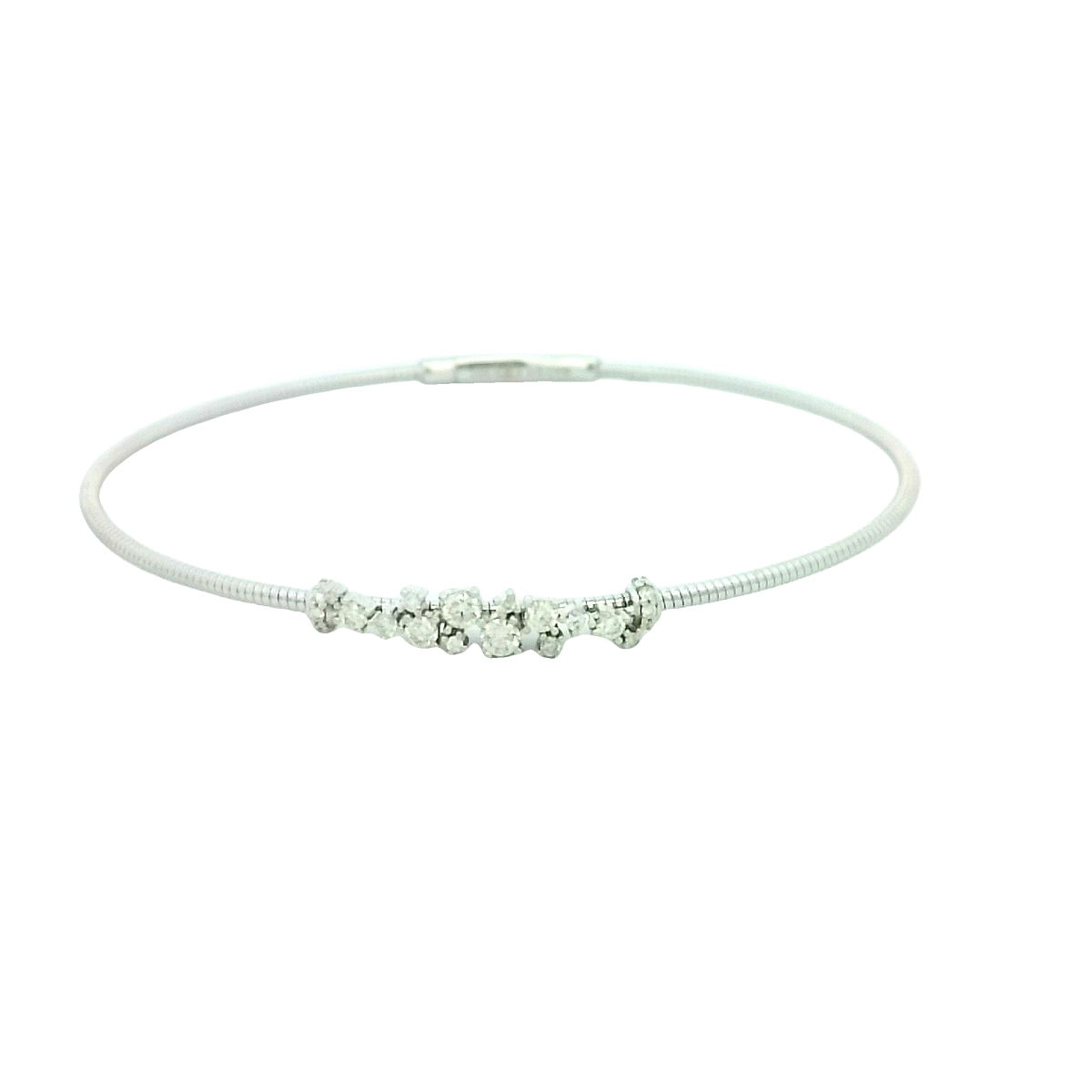 14KWG/TITANIUM WIRE 24 DIA'S 0.33CTW BANGLE BRACELET 14KWG/TITANIUM WIRE 24 DIA'S 0.33CTW BANGLE BRACELET