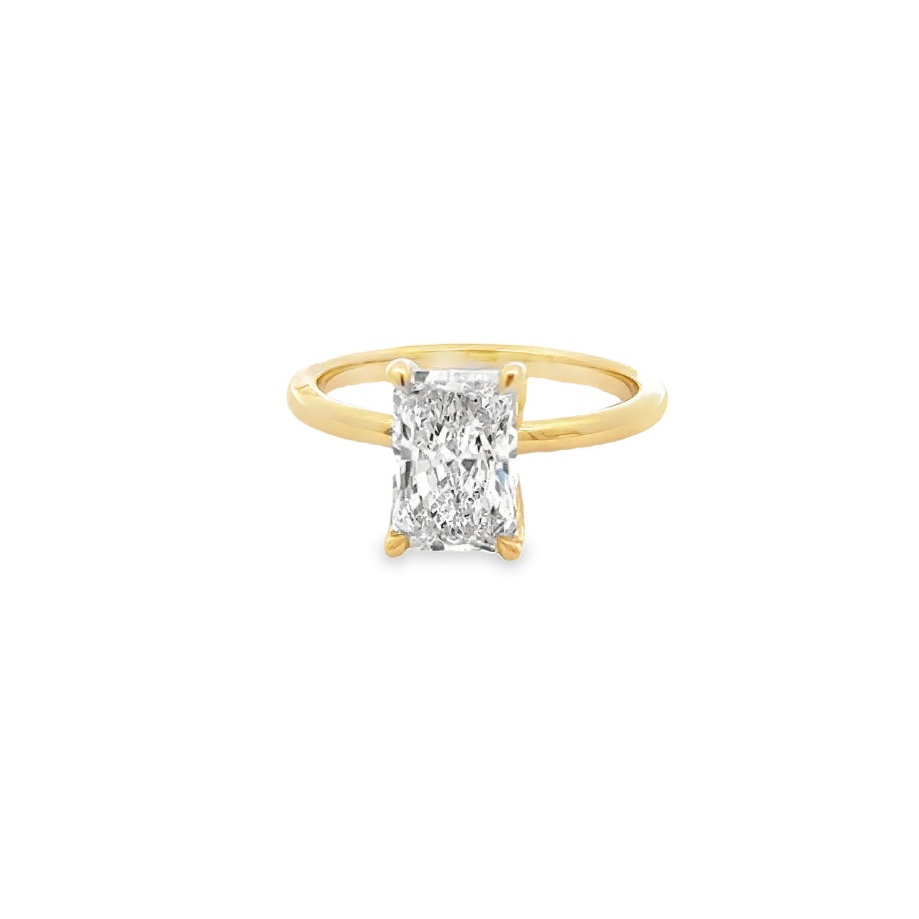 14KYG 20 LG DIA'S 0.14CTW HIDDEN HALO SOLITAIRE W/ 4.01CT E/VS1 LG RADIANT CUT DIAMOND- IGI #LG685542489 14KYG 20 LG DIA'S 0.14CTW HIDDEN HALO SOLITAIRE W/ 4.01CT E/VS1 LG RADIANT CUT DIAMOND- IGI #LG685542489