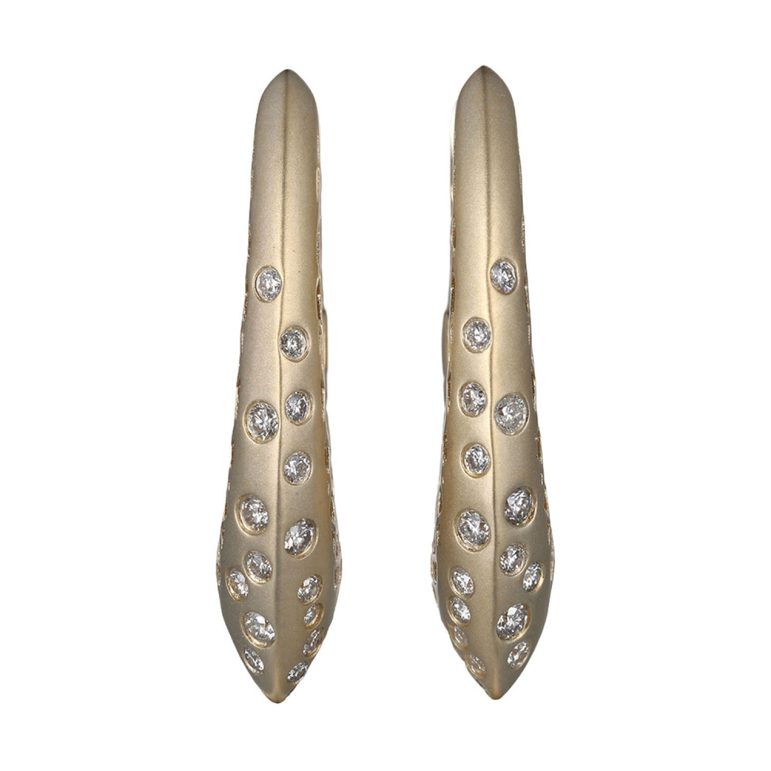 14KYG 46 DIA'S 0.50CTW FLUSH SET FASHION EARRINGS