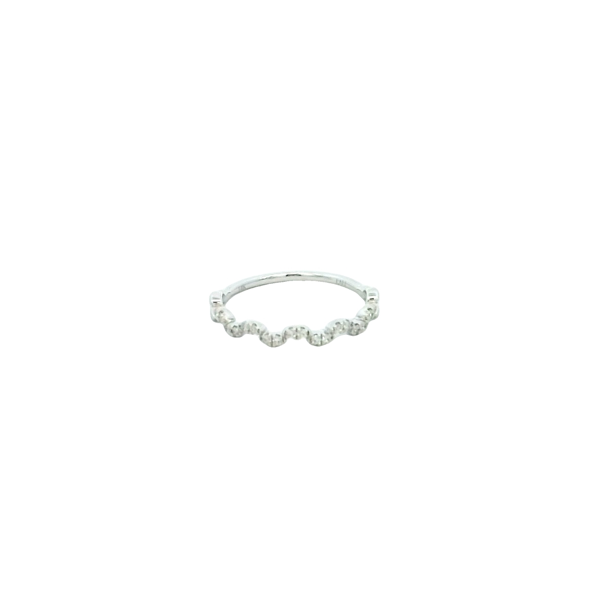 14KWG 18 DIA'S 0.10CTW WAVY FASHION BAND