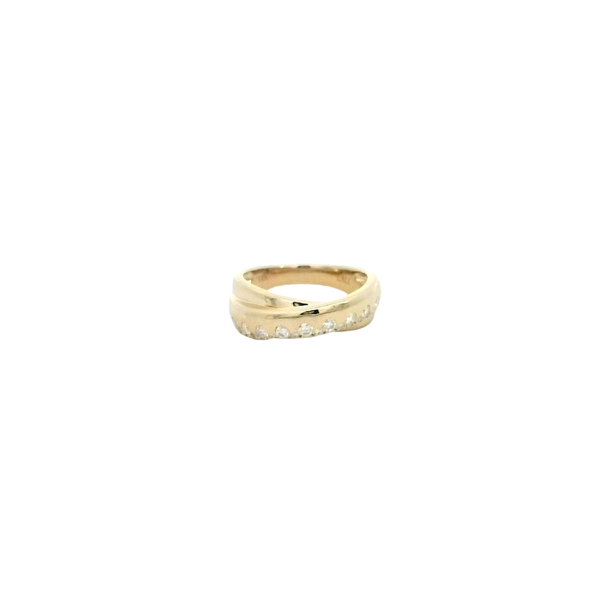 14KYG 17 DIA'S 0.32CTW CROSS OVER FASHION RING 14KYG 17 DIA'S 0.32CTW CROSS OVER FASHION RING