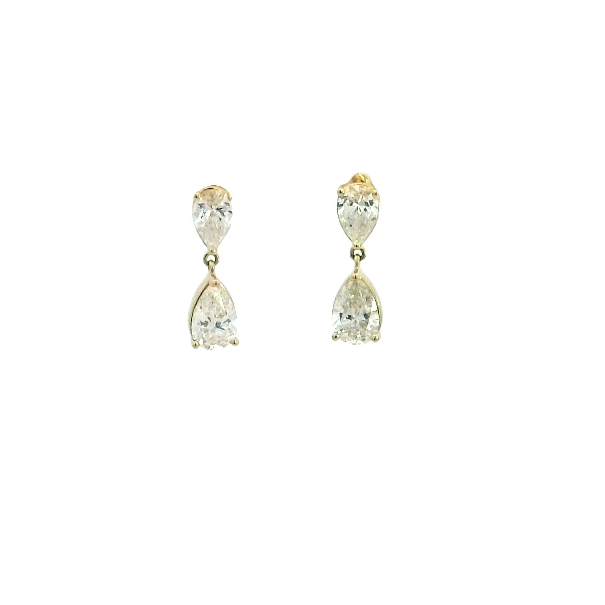 14KYG 4 PS LG DIA'S 2.93CTW FASHION DANGLE EARRINGS 14KYG 4 PS LG DIA'S 2.93CTW FASHION DANGLE EARRINGS