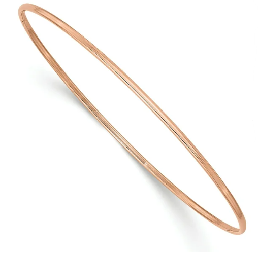 14K ROSE GOLD BANGLE BRACELET