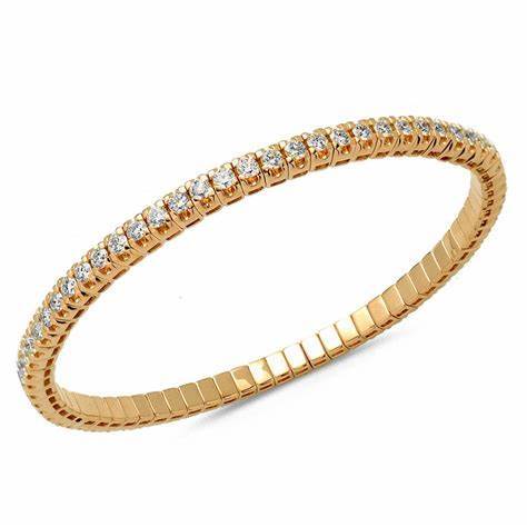 18KYG 74 BR DIA'S 3.00CTW STRETCH BRACELET
