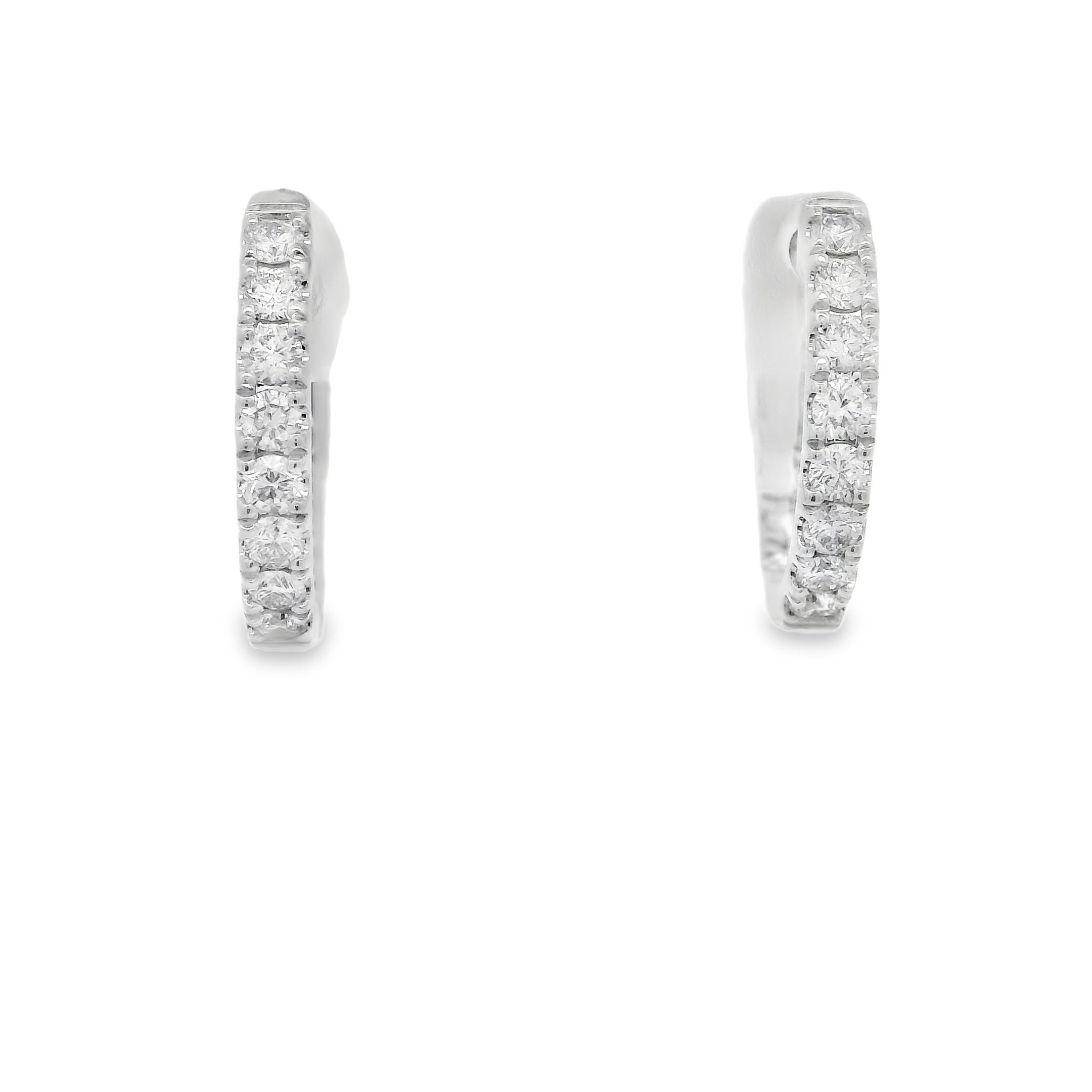 14KWG 22 BR DIAMONDS 0.55CT G/VS2 ROUND INSIDE OUT HOOP EARRINGS