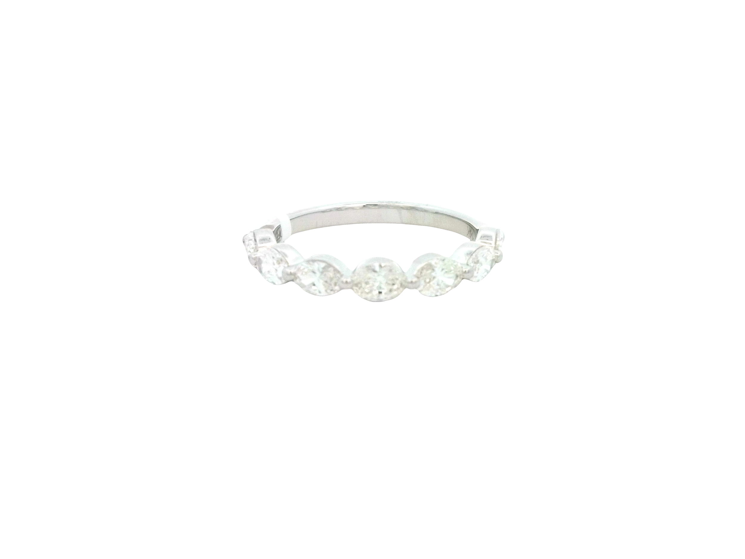 14KWG 7 OVL DIA'S 1.05CTW SHARED PRONG WEDDING BAND 14KWG 7 OVL DIA'S 1.05CTW SHARED PRONG WEDDING BAND