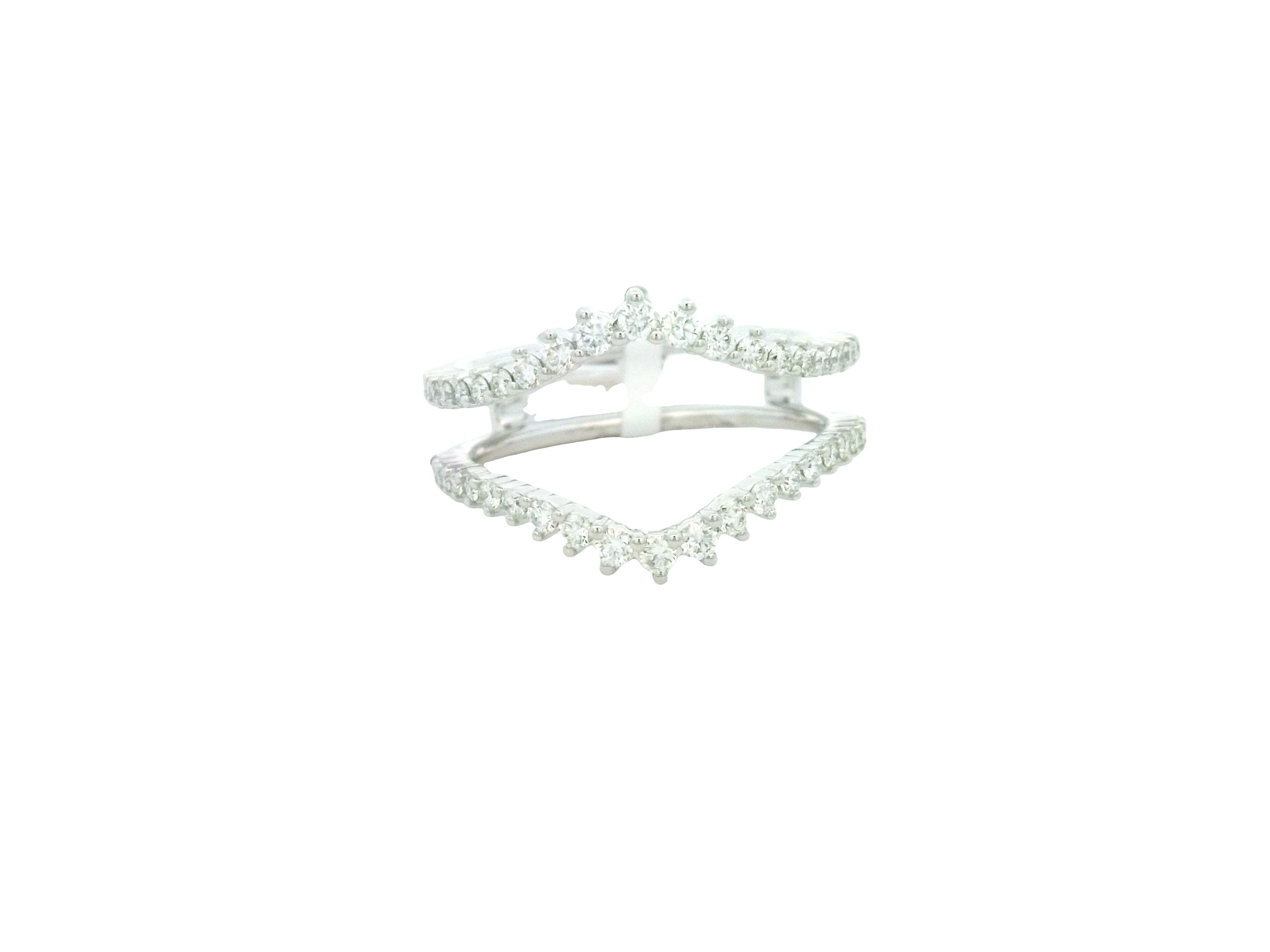 14KWG 42 DIA'S 0.55CTW HALFWAY GRADUATED RING GUARD