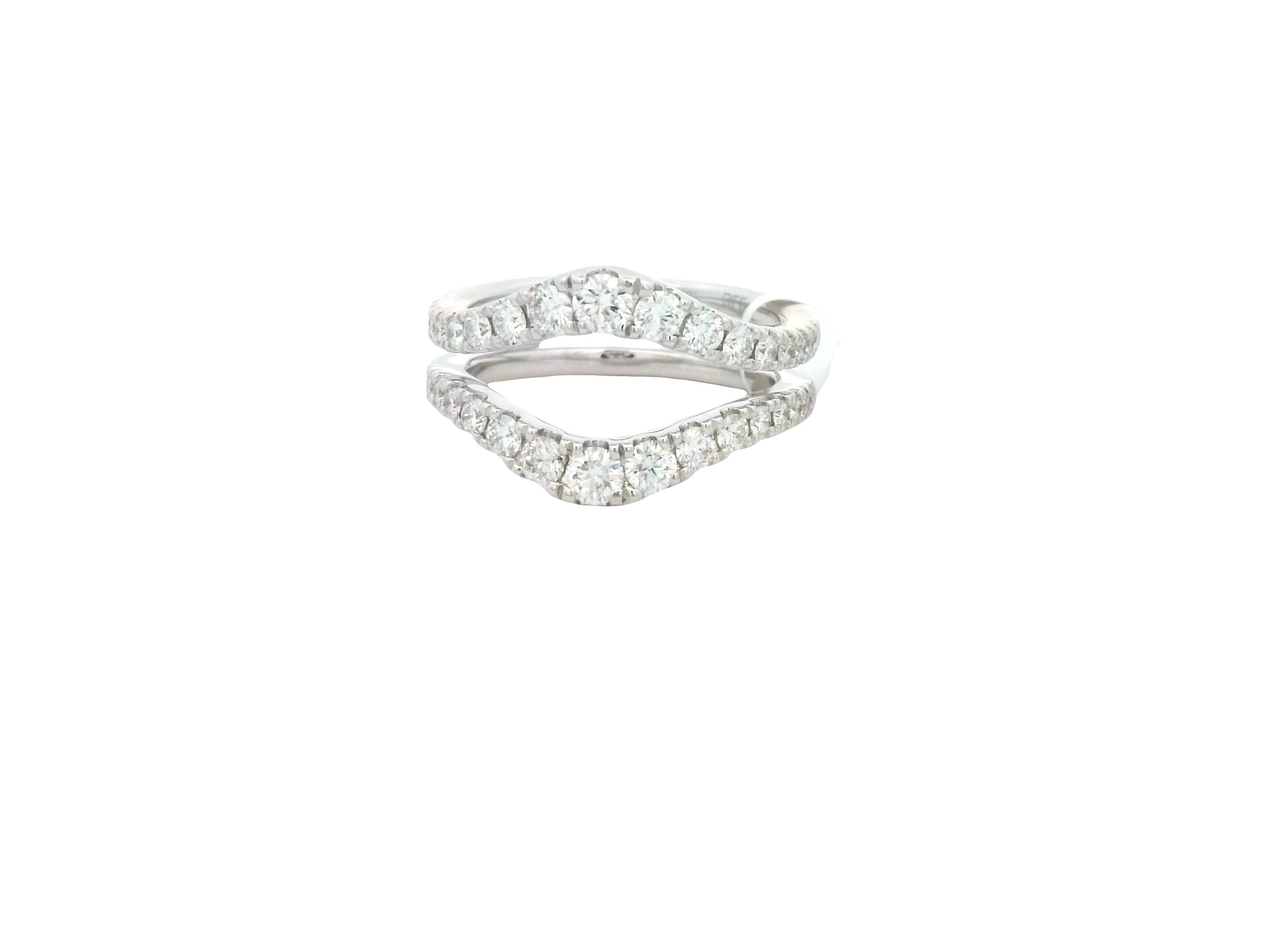 14KWG 34 DIA'S 1.00CTW GRADUATED CURVED PRONG SET RING GUARD 14KWG 34 DIA'S 1.00CTW GRADUATED CURVED PRONG SET RING GUARD