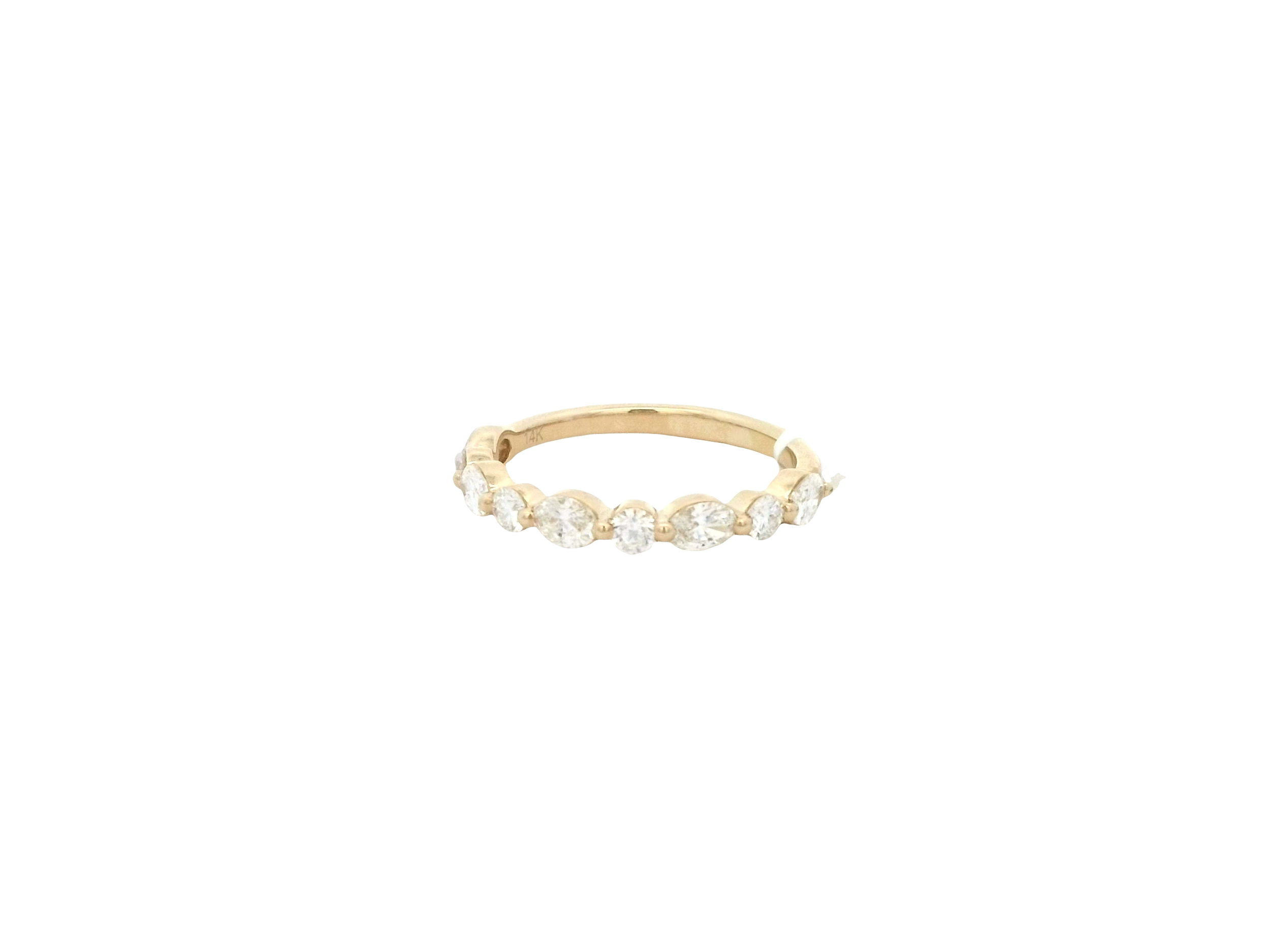 14KYG 5 OV &4 RD DIA'S 0.87CTW ALTERNATING SHARED PRONG WEDDING BAND 14KYG 5 OV &4 RD DIA'S 0.87CTW ALTERNATING SHARED PRONG WEDDING BAND