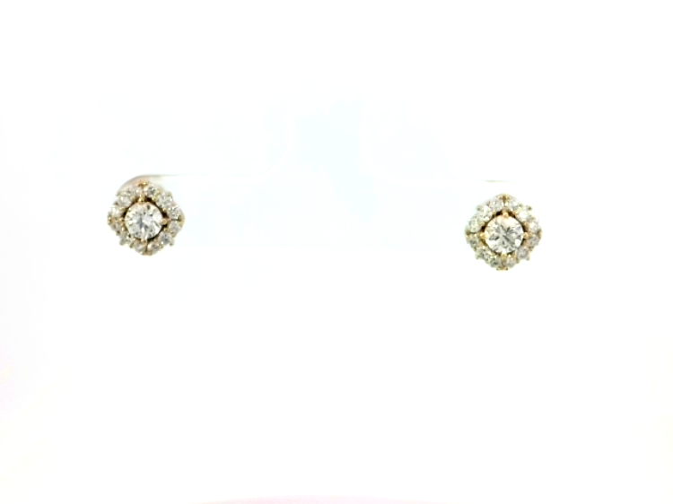 14KYG 26 LG DIA'S 0.75CTW HALO STUD EARRINGS