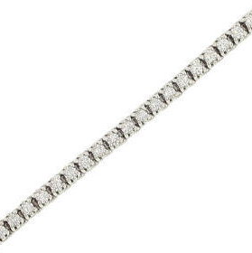 14KWG 49 ROUND LAB GROWN DIAMONDS 6.13CTW TENNIS BRACELET- 7"