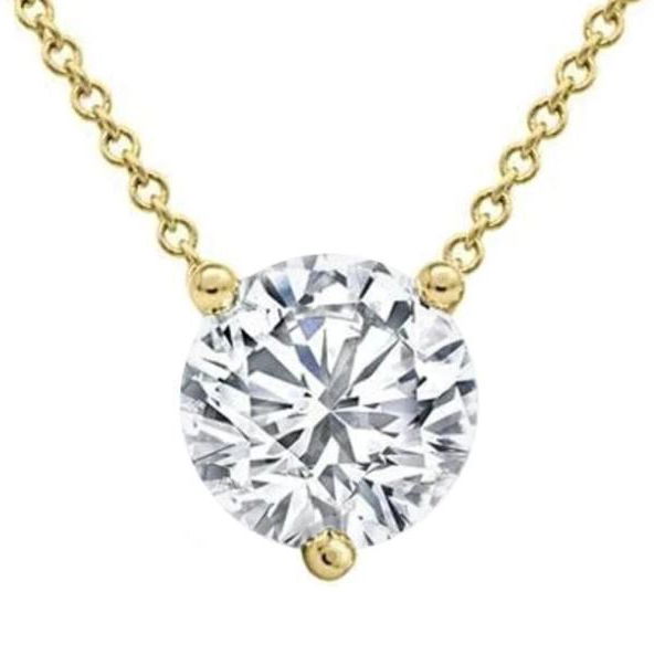 Closeup photo of 14KYG 0.30CT (4.2MM) ROUND BRILLIANT HPHT DIAMOND SOLITAIRE NECKLACE--18"