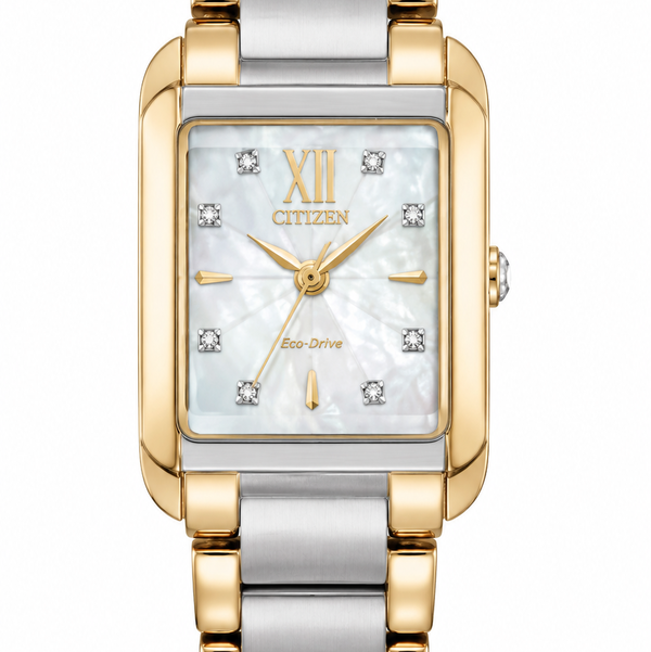 Citizen Ladies’ Two-Tone Eco-Drive Watch with Mother-of-Pearl Dial