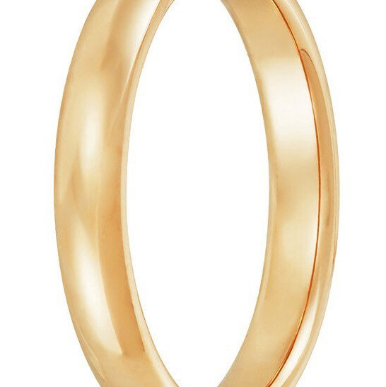 14KY 3MM HALF RD, FW, COMFORT FIT WEDDING BAND SZ 6