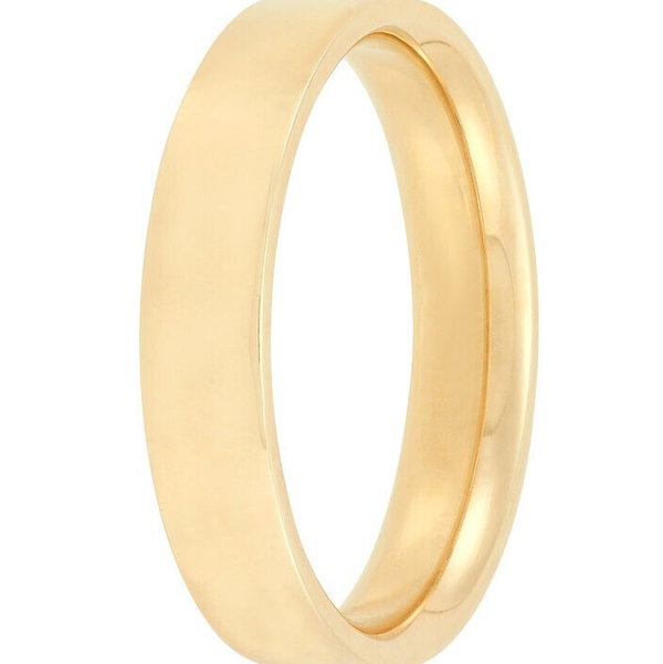 14KY 4MM FLAT, LW, COMFORT FIT BAND SZ 6
