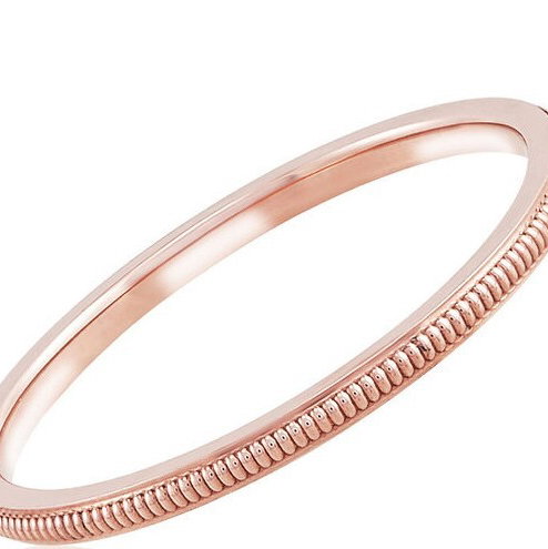 14KR 1.5MM MILGRAIN CENTER COMFORT FIT BAND SZ 6