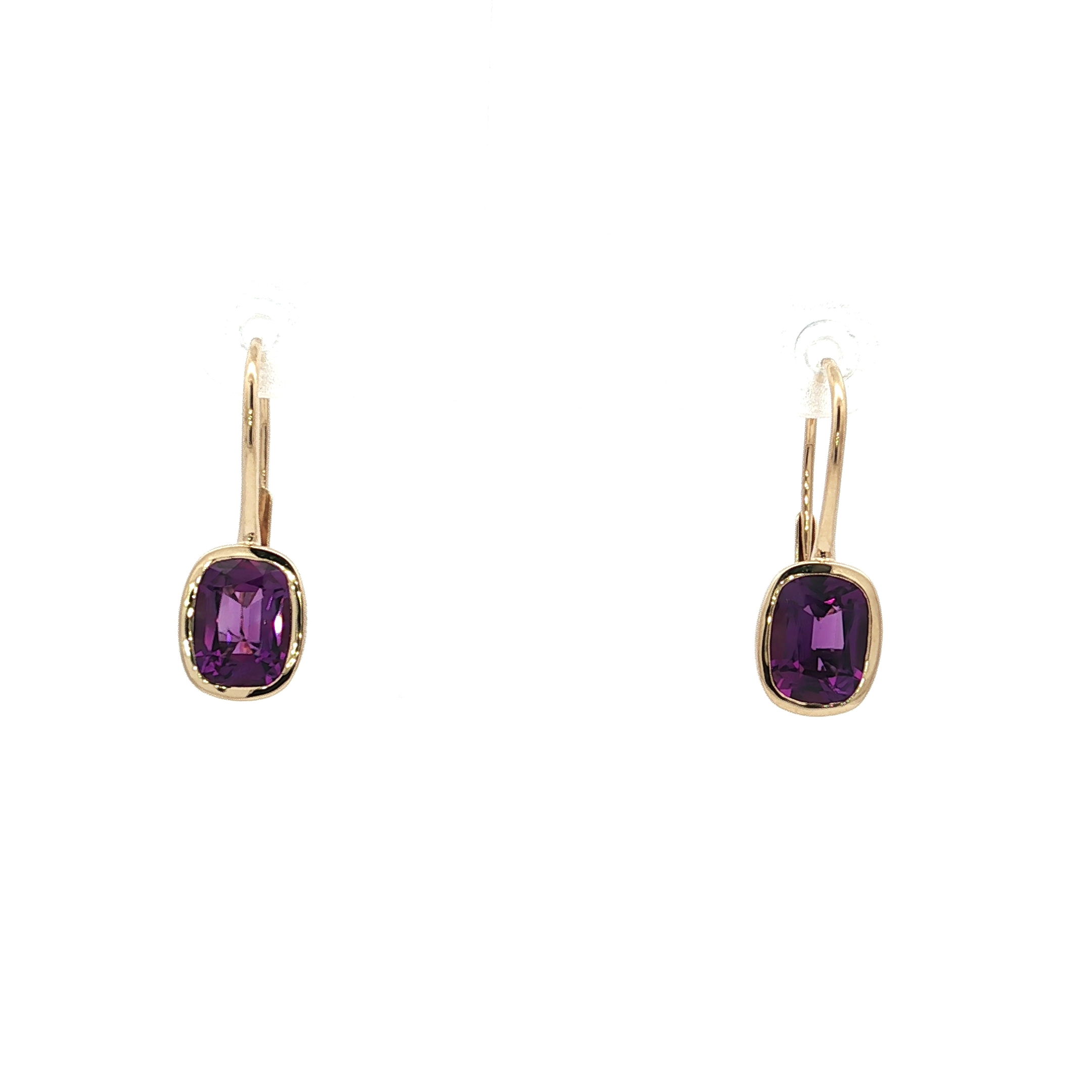 14KY 2.25CTTW AMETHYST LB EARRINGS