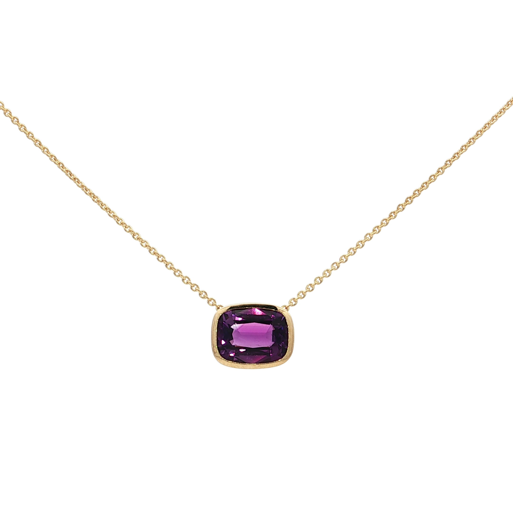 14KY 1.53CT AMETHYST 18" NECKLACE