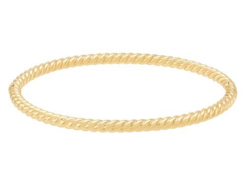14KY POL TWIST HINGE BANGLE