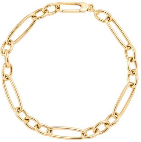 14KY POL 1+3 FIGARO 7.5" BRACELET
