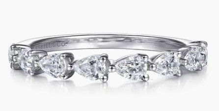 14KW .65CTTW PS DIA PRONG SET ANNIVERSARY BAND SZ 6.5