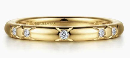 14KY .14CTTW RD DIA STACKABLE SZ 6.5 RING
