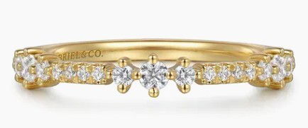 14KY .23CTTW RD DIA STACKABLE SZ 6.5 RING