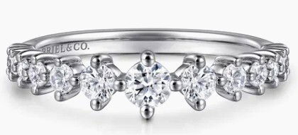 14KW .49CTTW RD GRAD DIA "LUSSO" SZ 6.5 RING