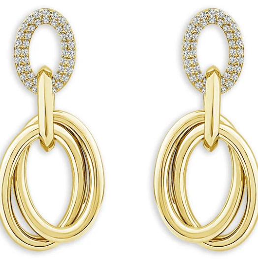 14KY .33CTTW RB DIA FASHION DANGLE EARRINGS