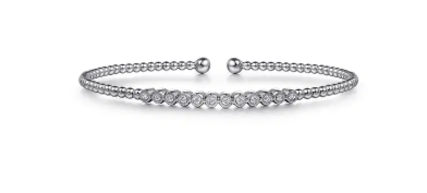 14KWG 12 BR DIAMONDS 0.14CT BUJUKAN BEAD BRACELET 14KWG 12 BR DIAMONDS 0.15CT BUJUKAN BEAD BRACELET