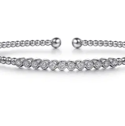 14KWG 12 BR DIAMONDS 0.15CT BUJUKAN BEAD BRACELET