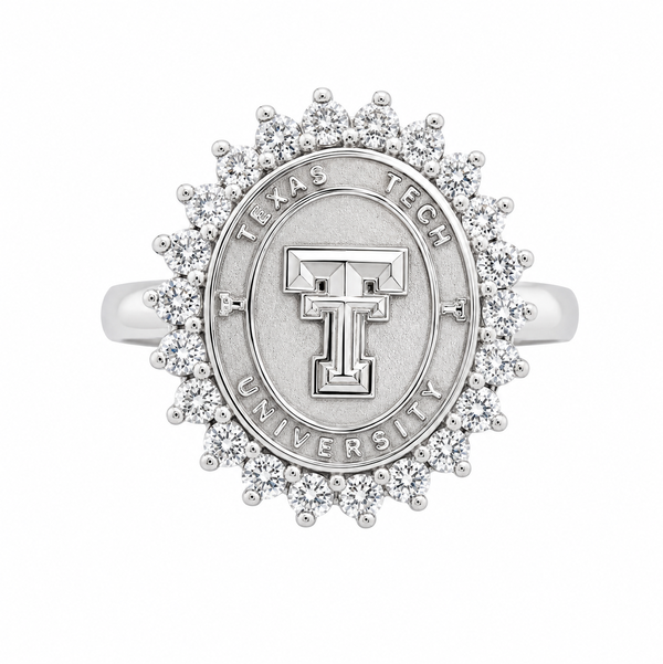 14KWG 22 BR LAB GROWN DIAMONDS 0.48CT OVAL HALO RING FOR 10X12MM COIN