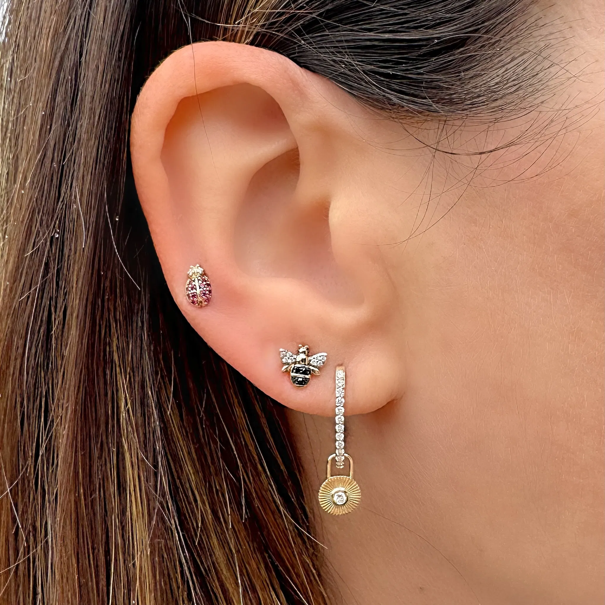 Image of 14k Gold Hoop Earrings & Charms | Mix & Match | Three Stories