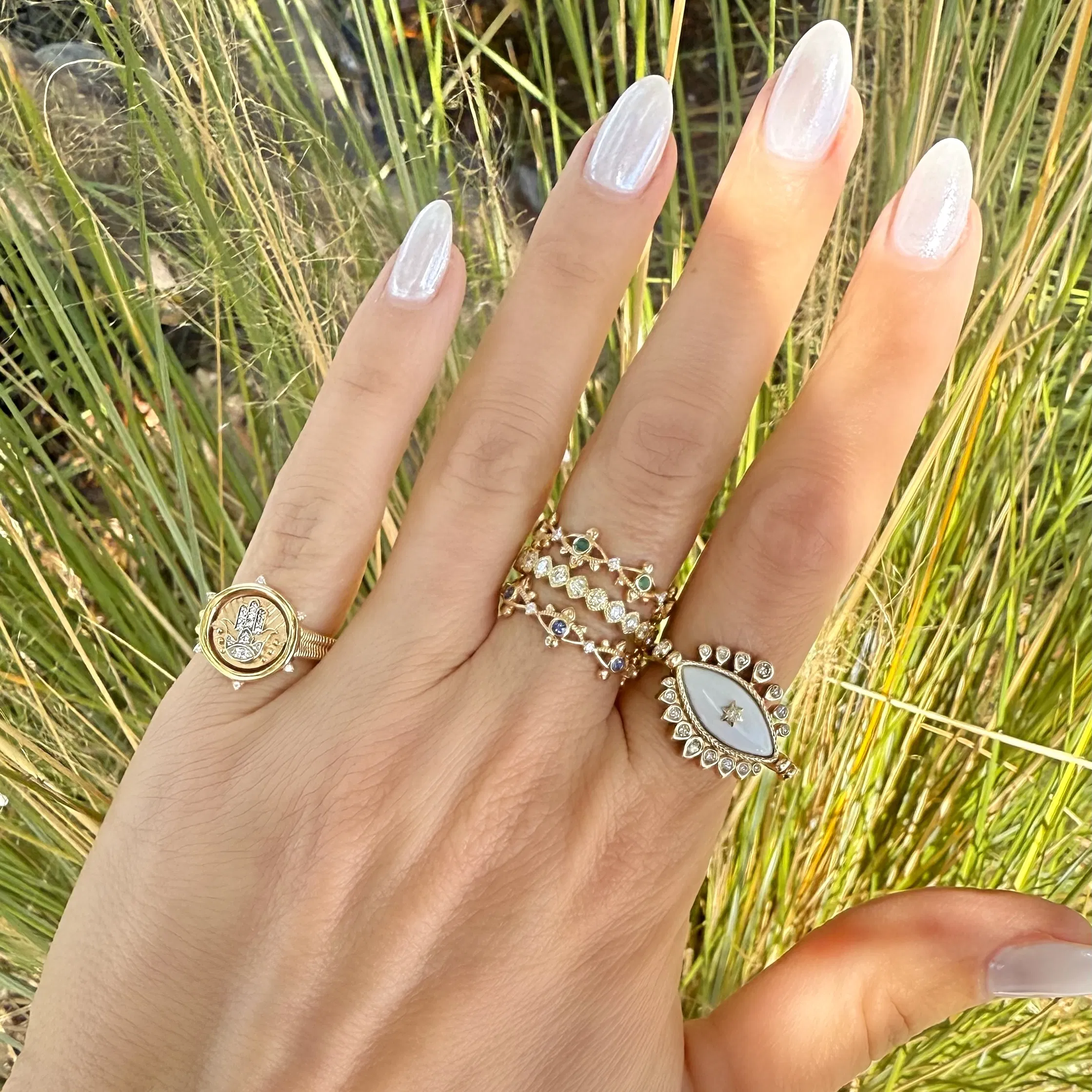Image of 14k Gold Flip Rings | Two-in-One Design | Three Stories