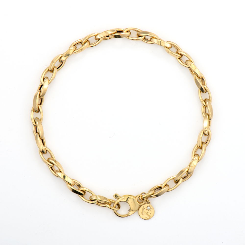 Classic Medium Twisted Oval Chain Bracelet