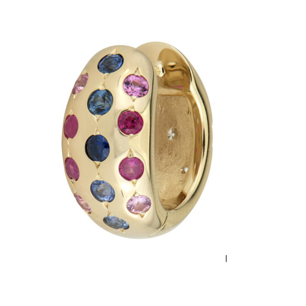 Closeup photo of Starry Night Double Sided Chubby Hoops